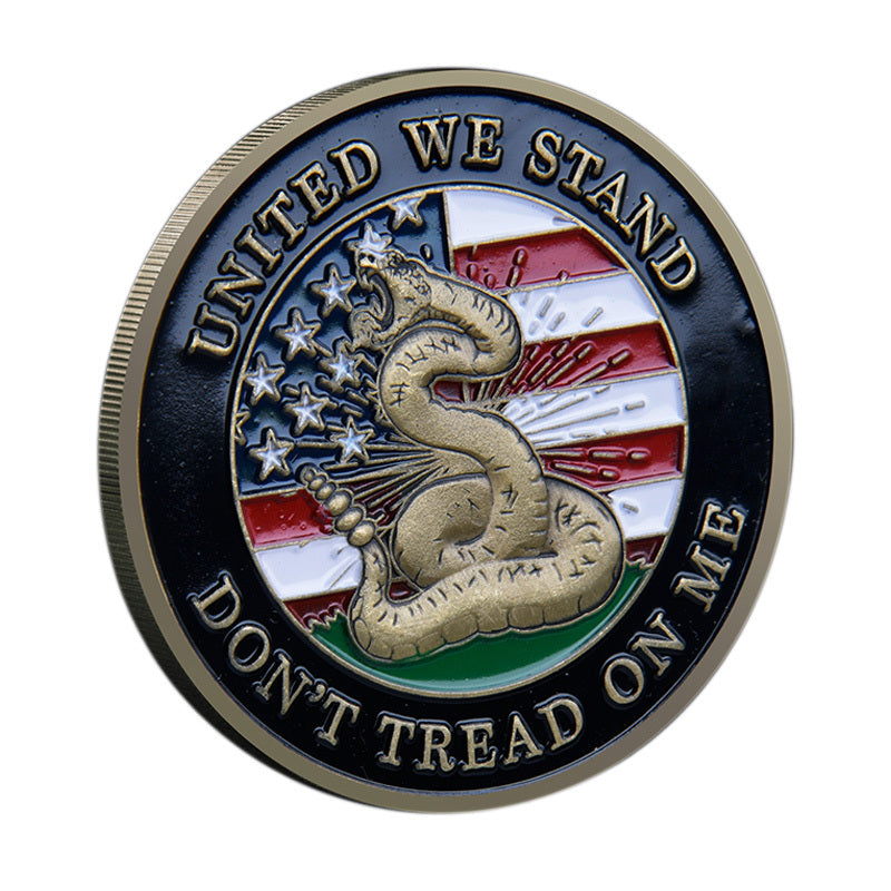 50 PCS Wholesale Lot - Don't Tread On Me United We Stand Challenge Coin Liberty Bell JFK - Gold or Silver Tone