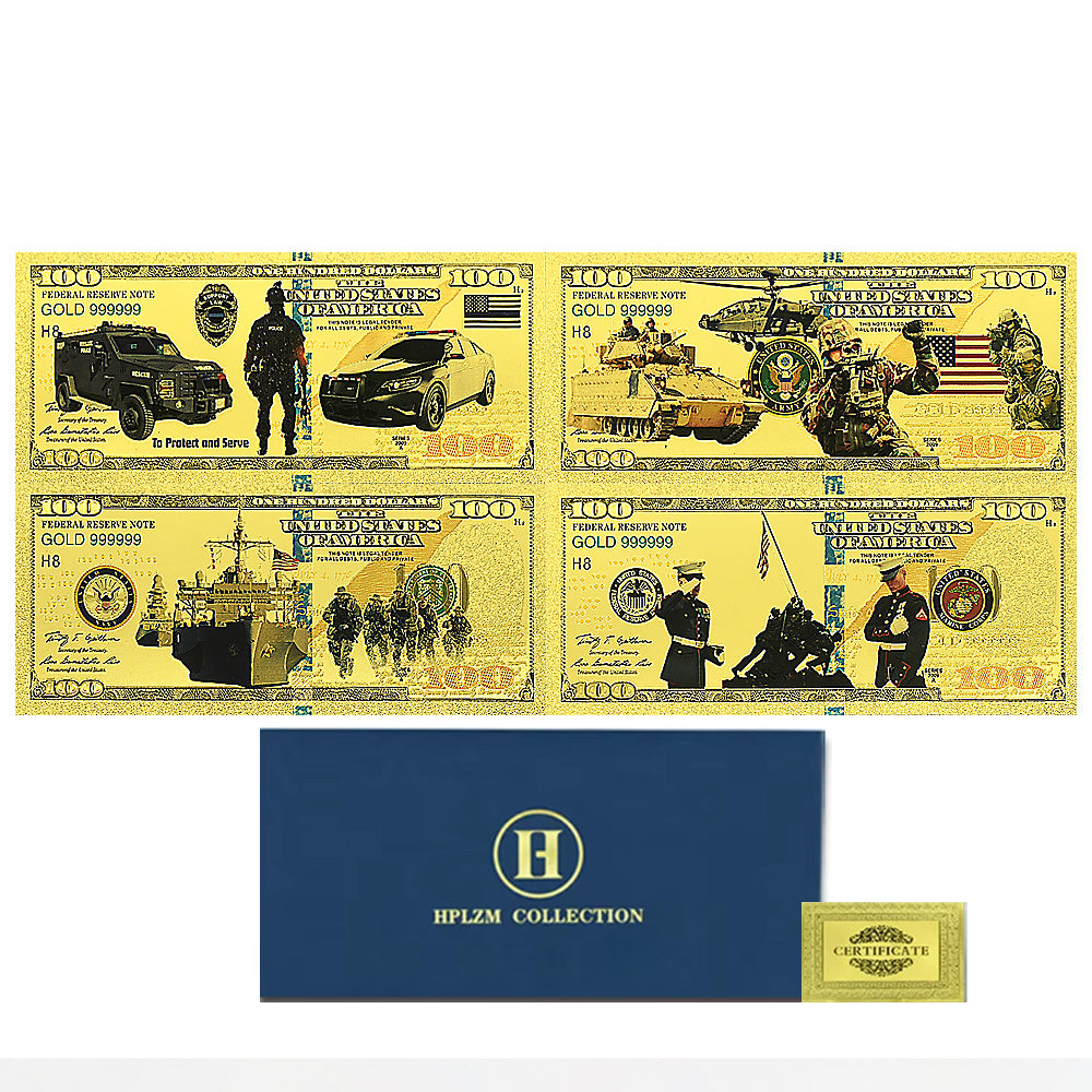 WHOLESALE ONLY-US MILITARY 4 PC SET COA & ENVELOPE