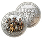 50 PCS Wholesale Lot - Old Hunter Club Lucky Hunting Challenge Coin 40mm Silver Tone Colorized