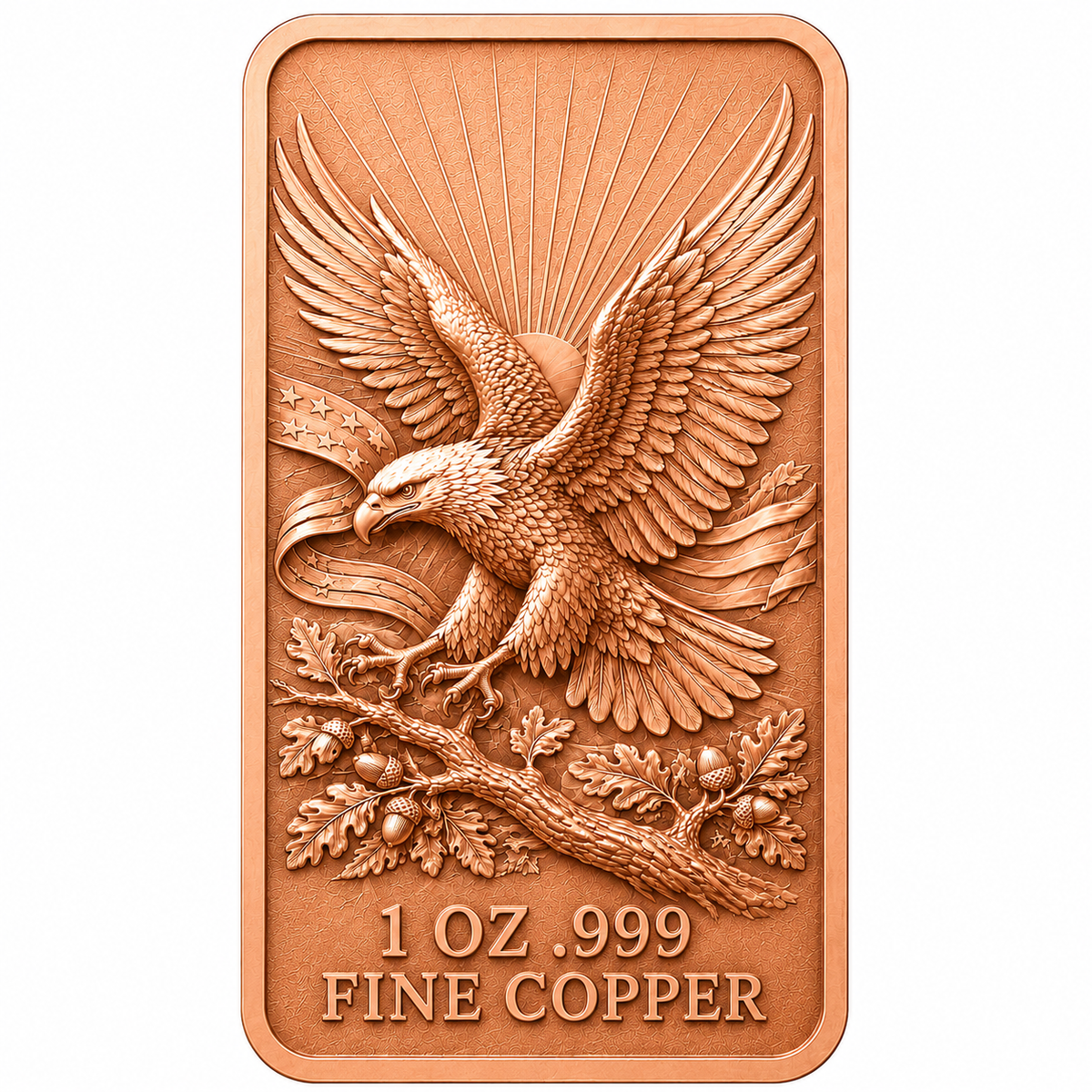 American Eagle 1 oz .999 Fine Copper Bar – Obverse