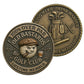 Old Bastards Golf Club Lifetime Member / Swing Hard Drink Harder OBGC Official Member Medallion Challenge Coin both sides display – antique bronze no enamel rope twist rim