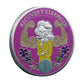 Recovery Strength Women’s Sobriety Challenge Coin Silver-Tone obverse closeup – strong woman flexing biceps purple pink enamel antique silver Year 1 blue oval violet flowers