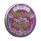 Recovery Strength Addicted to My Recovery Silver-Tone Coin reverse closeup – Addicted to My Recovery gold script silver floral wreath roses purple enamel