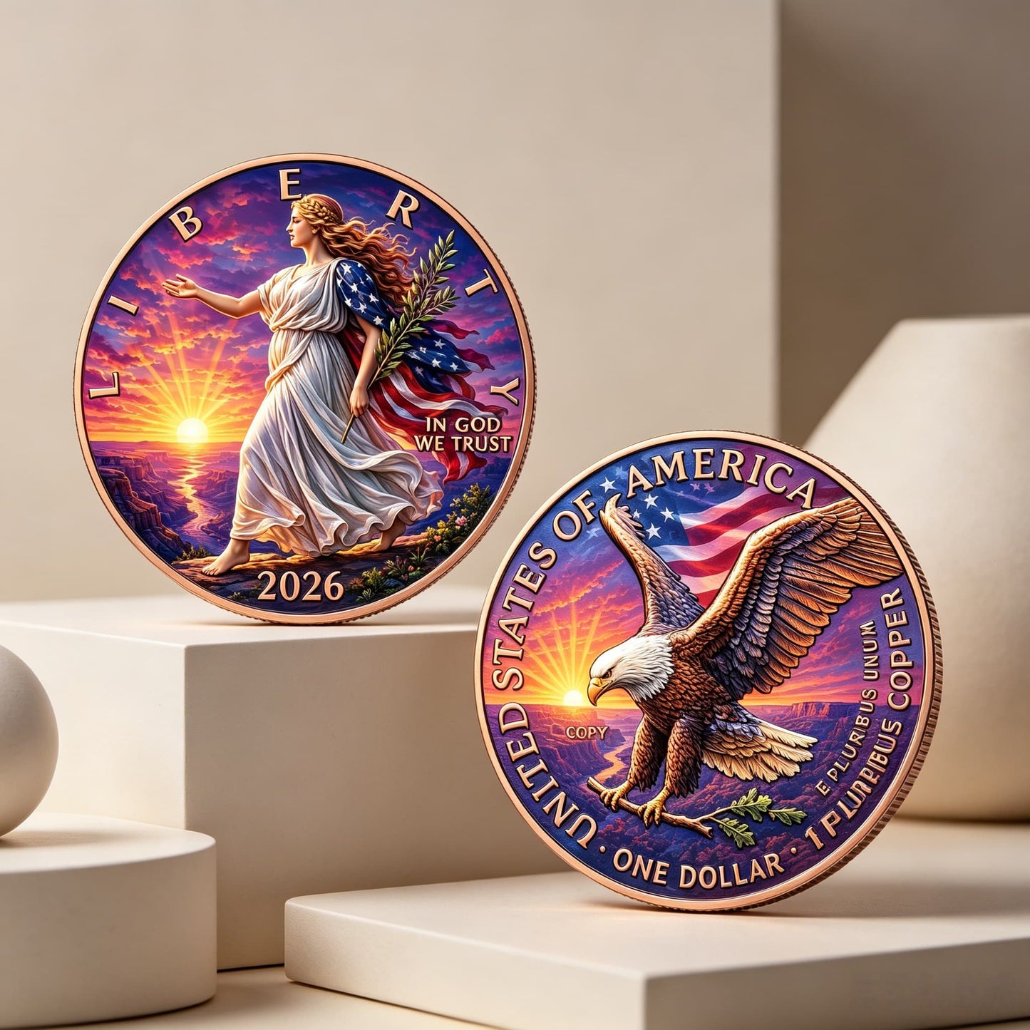 2026 Liberty Walking Copper Coin – 1 Troy Oz .999 Fine Copper | 10 or 20 pc