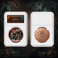 3 Styles Grim Reaper 1 oz .999 Fine Copper Collectible Coin, 3D Relief Dark Fantasy Skeleton Commemorative Round in Graded Slab (20 Stacks)
