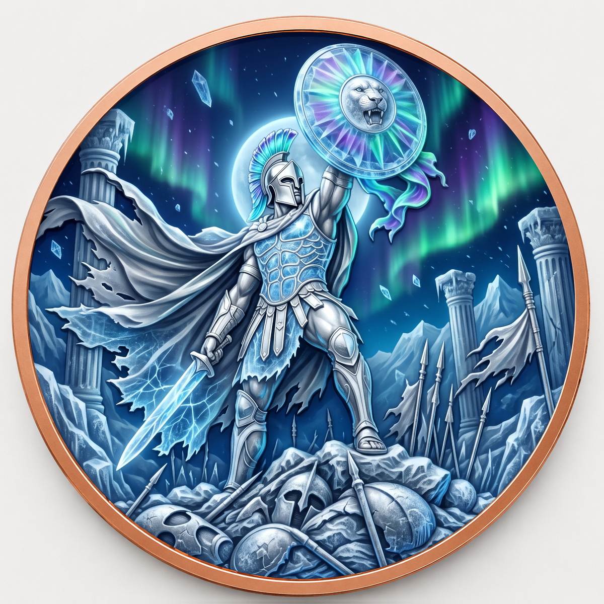 Spartan Warrior Greek Mythology Series – 1 oz .999 Fine Copper Round 40mm – Roll of 20 – Choose Your Design!