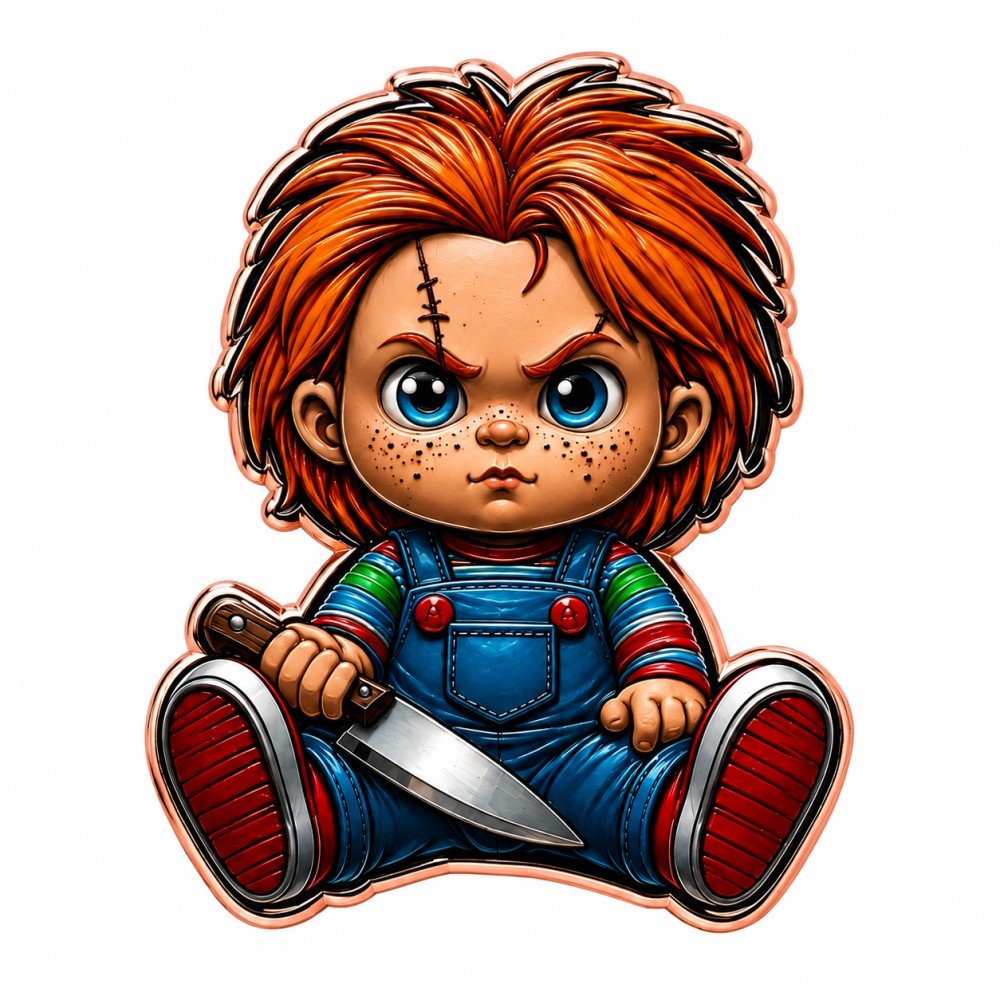 Chucky Chibi Copper Round - Obverse close-up