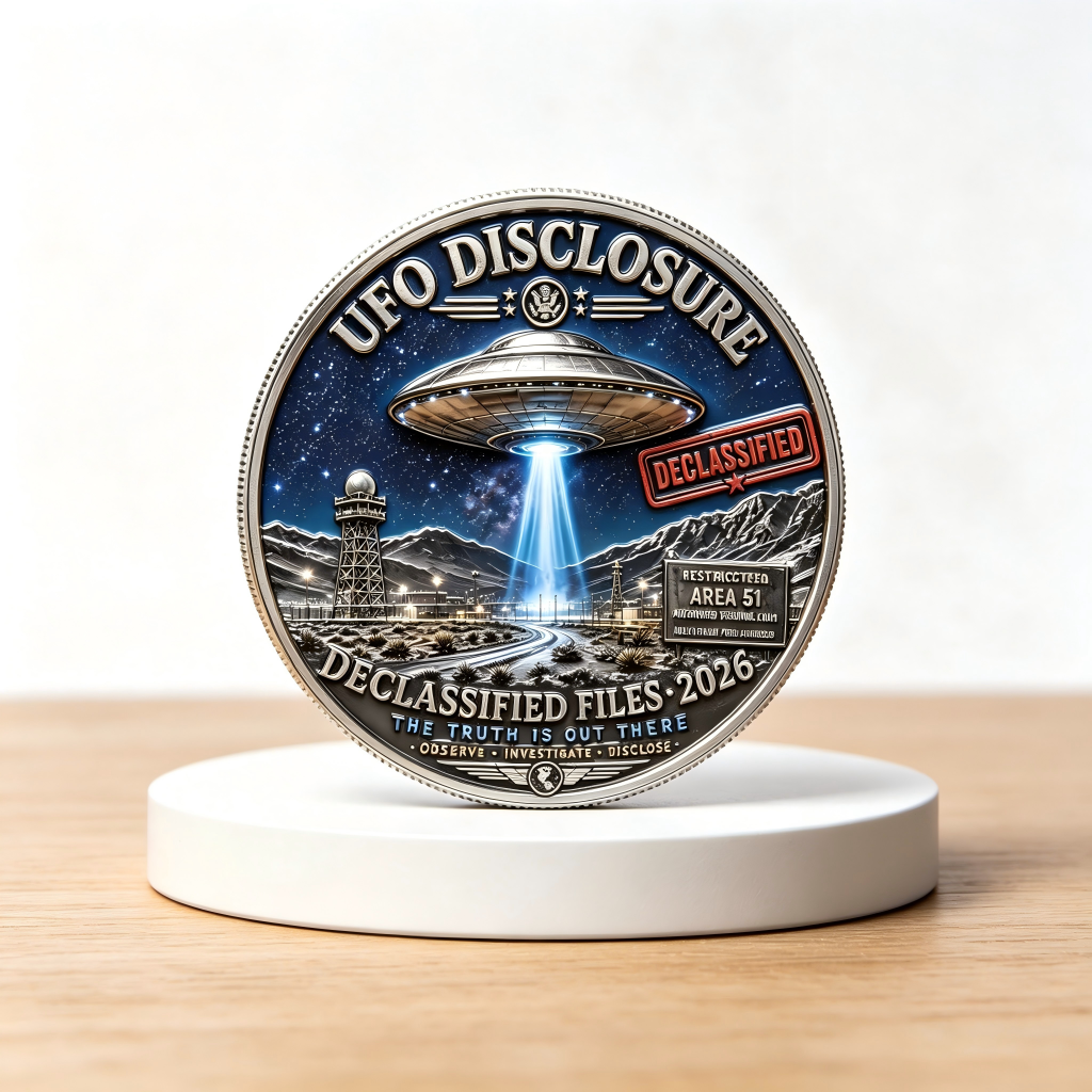 UAP Disclosure Challenge Coin – Declassified Files 2026 | 10 or 20 pc