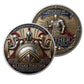 Mess With My Brother They’ll Never Find Your Body / Brotherhood of Warriors We Stand Together – Brother on My Left · Brother on My Right Challenge Coin – Antique Silver (Lot of 50)