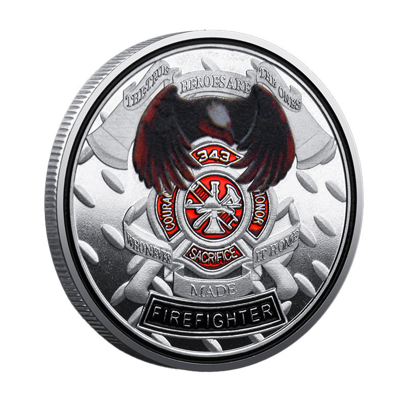 Firefighter's Prayer Firefighter Challenge Coin Lot - 50 Pieces, Gold Tone & Silver Tone