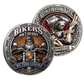 Bikers Don't Go Grey – Biker For Life Challenge Coin front and back