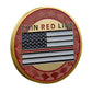 50 PCS Wholesale Lot - Thin Red Line Fire Rescue Challenge Coin Firefighter Maltese Cross - Gold or Silver Tone