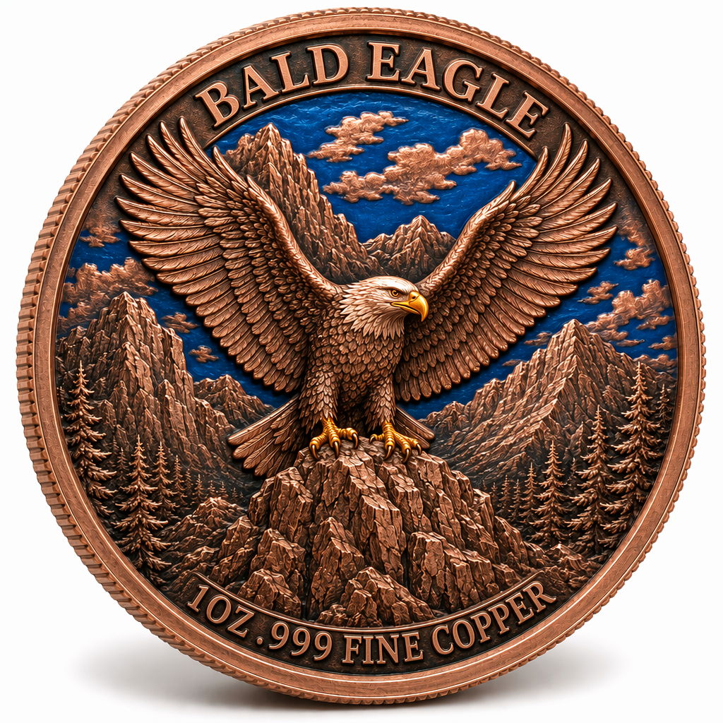 50-Pack Bald Eagle 1 oz .999 Fine Copper Rounds