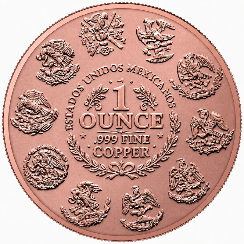 Mexico Libertad 1 oz .999 Fine Copper Round – Dia de los Muertos Cyber Love Art Edition (Tube of 20)