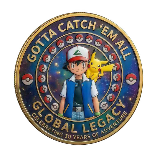 Pokemon 30th Anniversary Ash & Pikachu "Global Legacy" Commemorative Coin (1996-2026) (JULY, 2026)