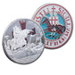 50 PCS Wholesale Lot - Knights Templar Challenge Coin Silver Tone Plated Colorized Seal Crusader