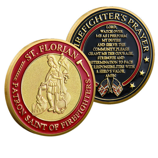 St. Florian Firefighter's Prayer Challenge Coin