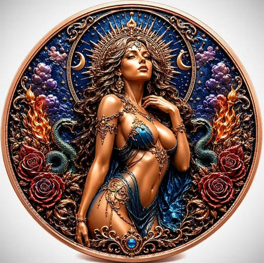 Venus of Fire 1 oz .999 Fine Copper Coin - 40mm (JULY, 2026)