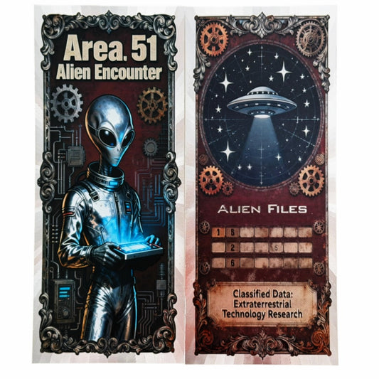 Area 51 Alien Encounter Silver Foil Novelty Collectible Banknote | 10 Pack