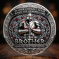 Brotherhood of Knights 3D 40mm challenge coin, Bound by Honor Forged in Steel design