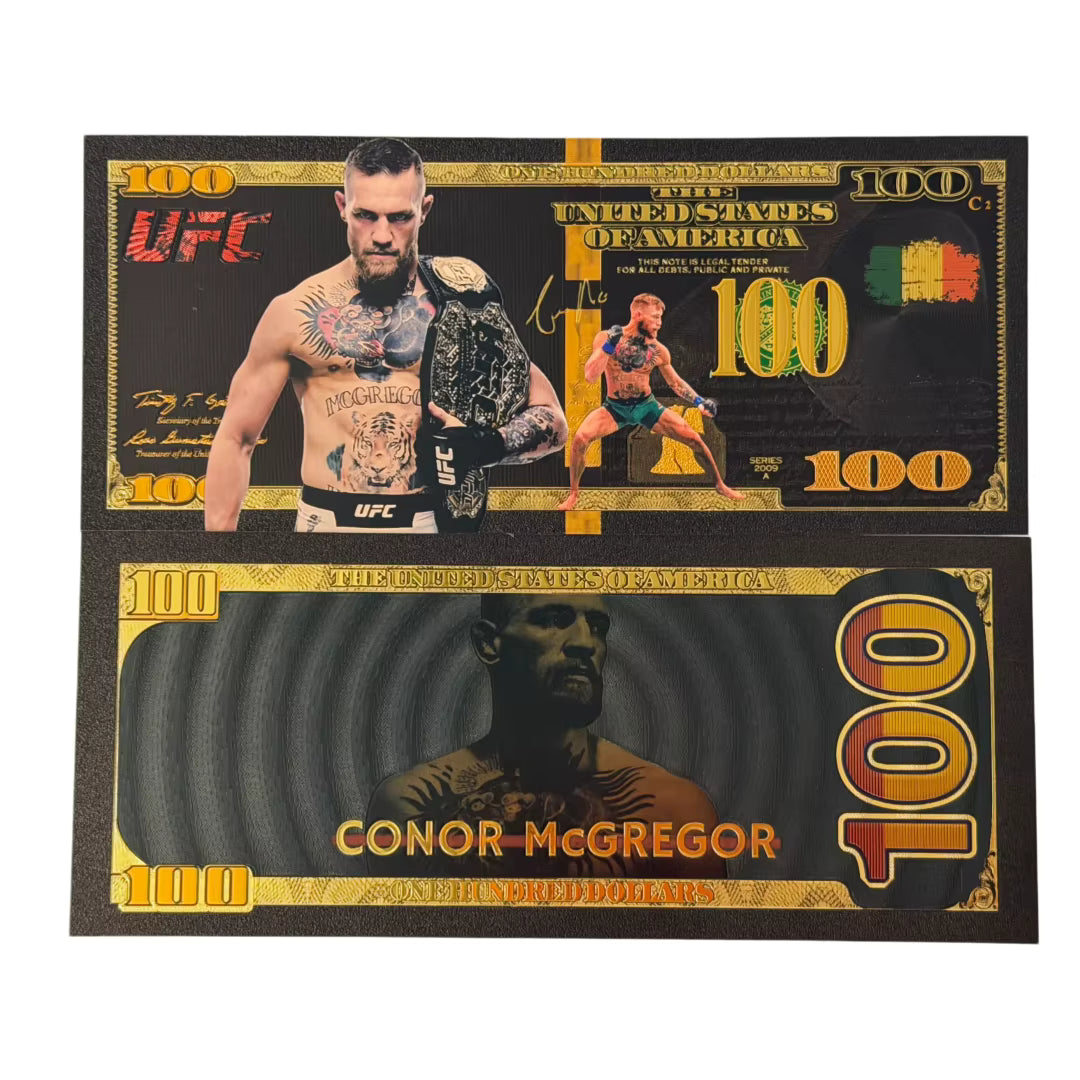 WHOLESALE ONLY-50 pcs Connor McGregor UFC Gold & Black Banknotes