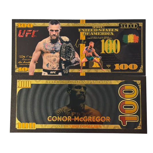 WHOLESALE ONLY-50 pcs Connor McGregor UFC Gold & Black Banknotes