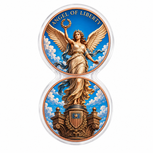 Angel of Liberty Dual 1 oz Pure Copper Coin Set (10 Sets Minimum)
