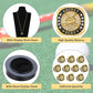10 Pack Ice Hockey Championship Rings with Display Stand and Chain