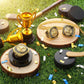 10 Pack Ice Hockey Championship Rings with Display Stand and Chain