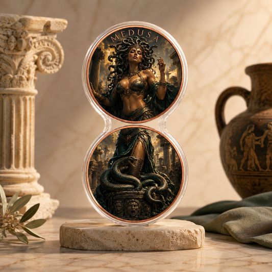Medusa Dual 1 oz Pure Copper Coin Set – Greek Mythology Edition (10 Sets Minimum)