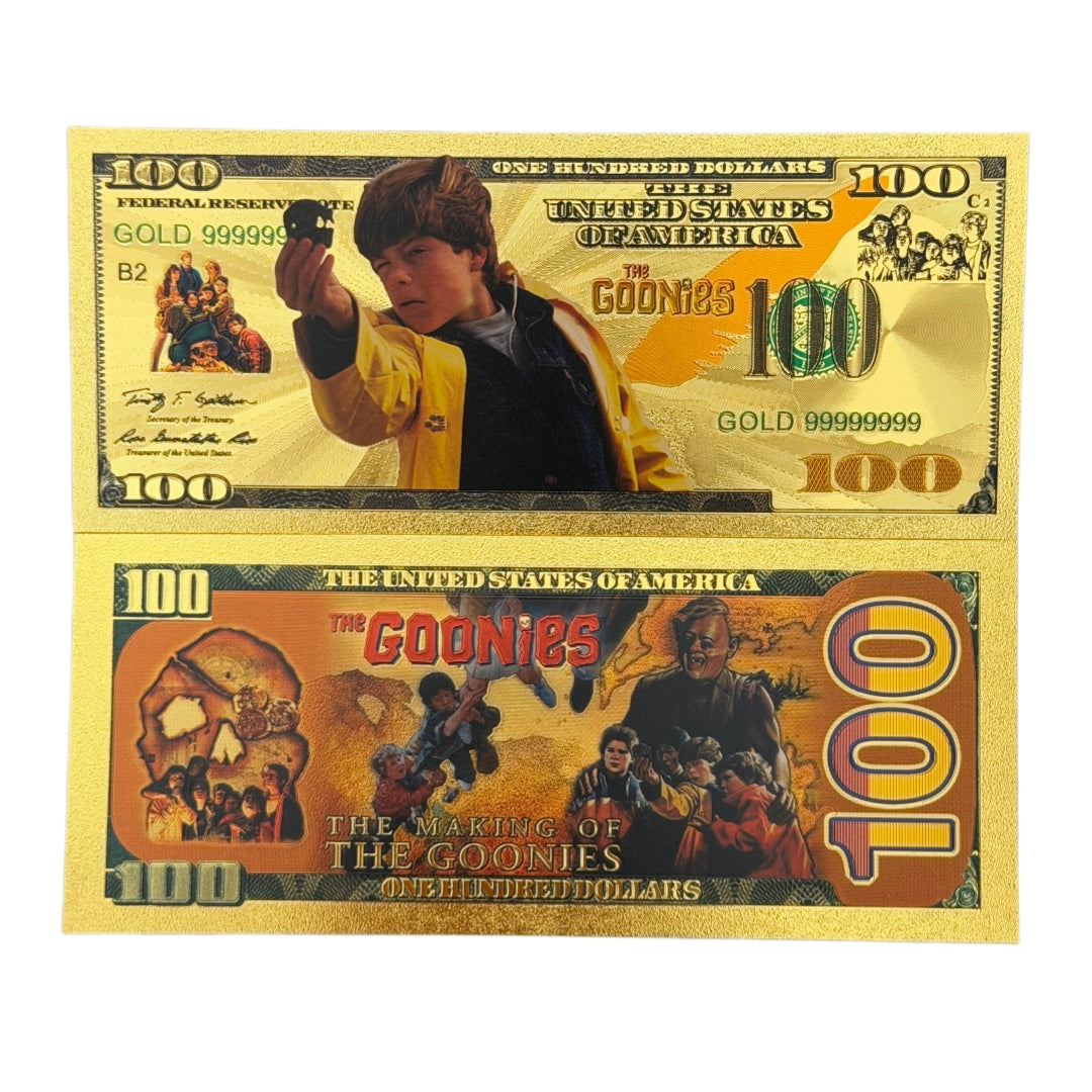 The Goonies 24k Gold Foil Novelty Collectible Bill | 10 Pack