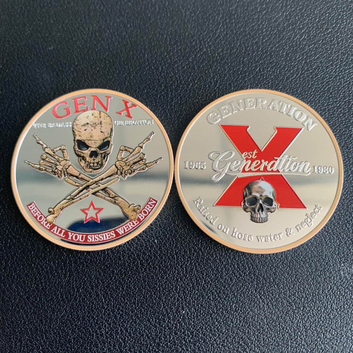 50-Pack Generation X Badass Generation 40 mm Challenge Coins – Silver Tone