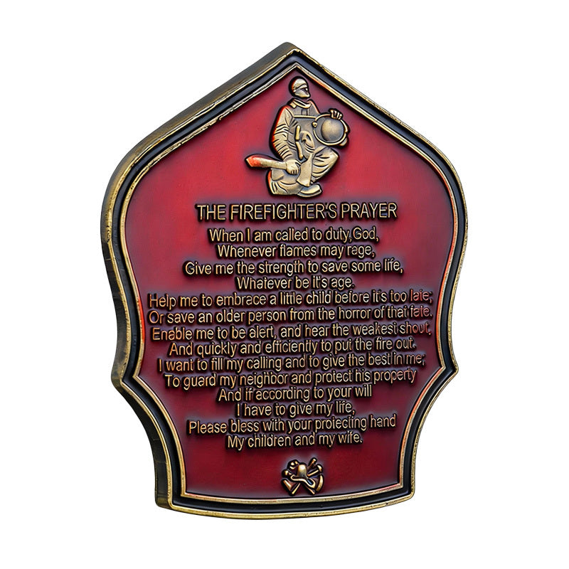 Firefighter's Prayer Firefighter Badge Challenge Coin - 25/50 Piece Lot