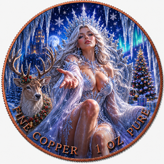 Snow Queen Compass Rose 1 oz .999 Fine Copper Round - Roll of 20
