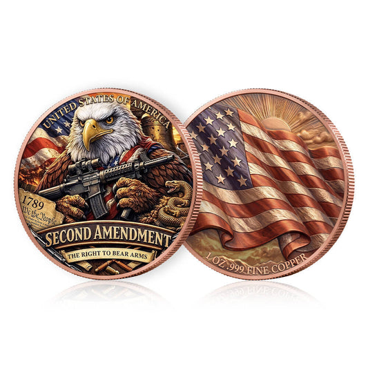 Second Amendment Eagle 1 oz .999 Fine Copper Round - 10 Piece Lot