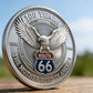 Route 66 Centennial 1926-2026 Challenge Coin – 100 Years The Mother Road of America – 40mm 3D Silver (Lot of 10)