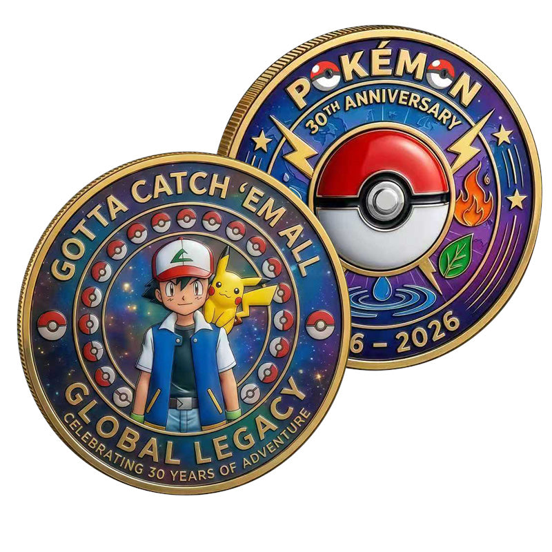 Pokemon 30th Anniversary Ash & Pikachu "Global Legacy" Commemorative Coin (1996-2026) (JULY, 2026)