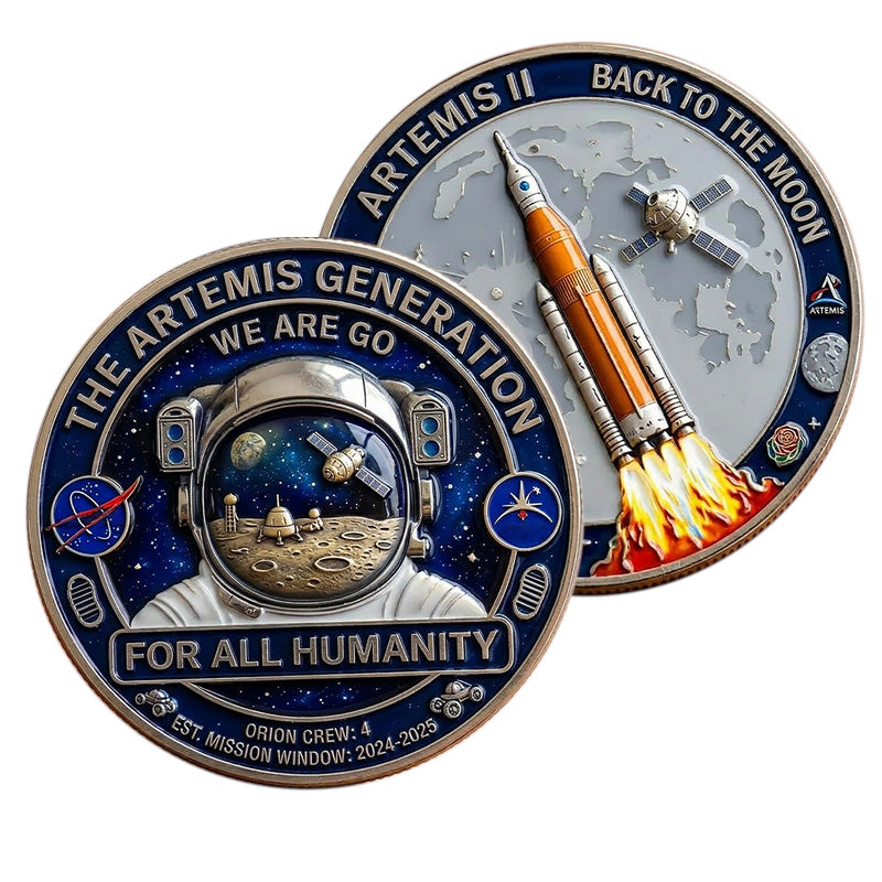 Artemis II Challenge Coin Collection – 5 Styles | Mix & Match | 30 pc Minimum