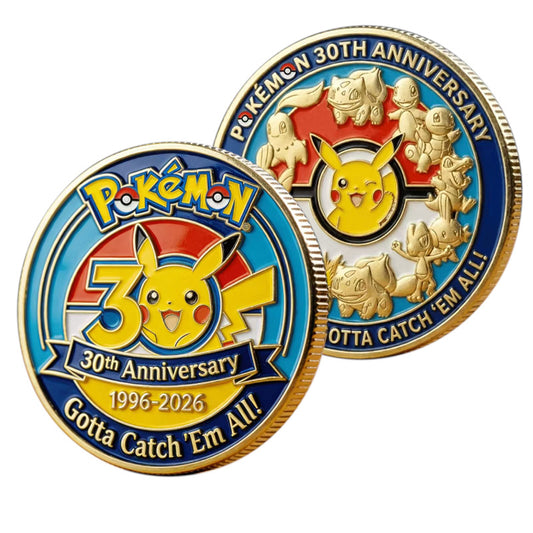 Pokemon 30th Anniversary Pikachu "Gotta Catch 'Em All!" Commemorative Coin (1996-2026) (JULY, 2026)