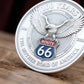 Route 66 Centennial 1926-2026 Challenge Coin – 100 Years The Mother Road of America – 40mm 3D Silver (Lot of 10)
