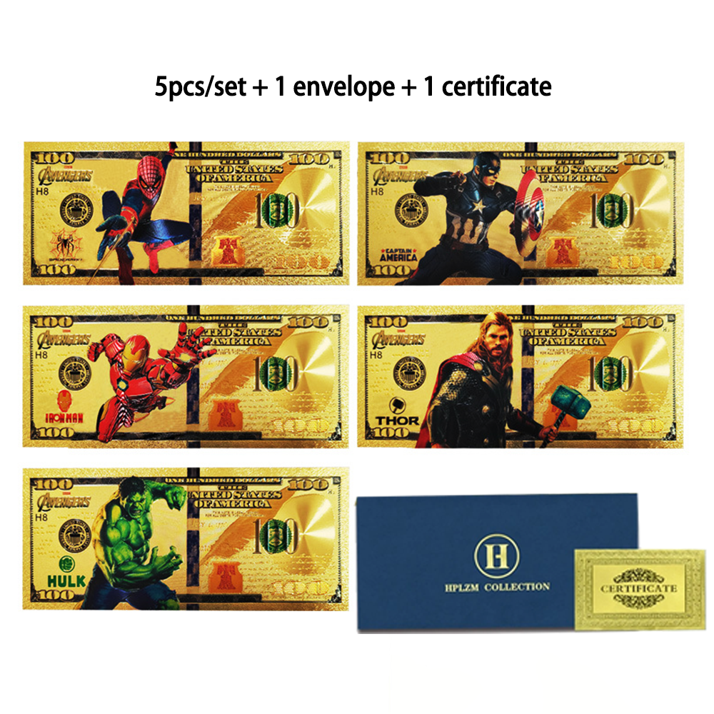 WHOLESALE ONLY-5 PC AVENGERS SETS W ENVOLOPE COA