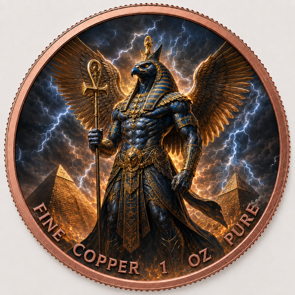 Compass Rose – 1 oz .999 Fine Copper Round Reverse