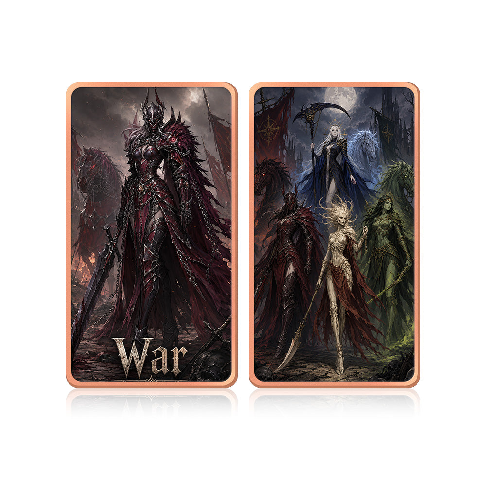 Four Horsemen of the Apocalypse Goddess – 4 PC Set | 1 oz .999 Pure Copper Bars