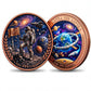 1 oz .999 Copper Round Ad Astra Per Aspera – Both sides flat lay white background obverse and reverse