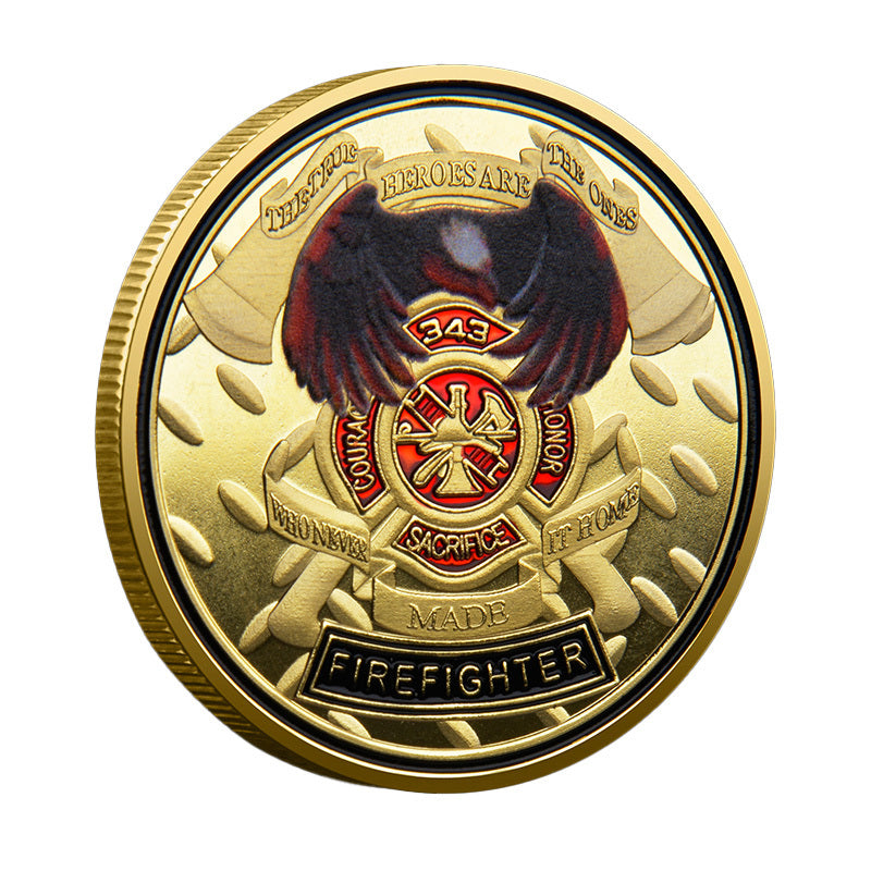 Firefighter's Prayer Firefighter Challenge Coin Lot - 50 Pieces, Gold Tone & Silver Tone