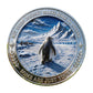 50 PCS Wholesale Lot - Be The Damn Penguin Motivational Challenge Coin 40mm Silver Tone Colorized