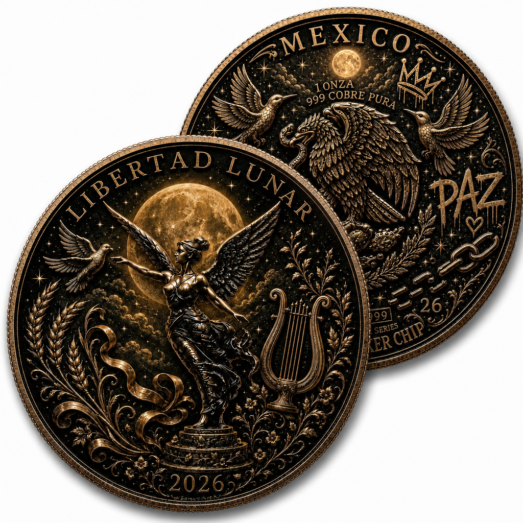 2026 Libertad Lunar 1 oz .999 Copper Coin with Display Box - 30 Piece Lot