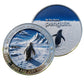 50 PCS Wholesale Lot - Be The Damn Penguin Motivational Challenge Coin 40mm Silver Tone Colorized