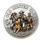 50 PCS Wholesale Lot - Old Hunter Club Lucky Hunting Challenge Coin 40mm Silver Tone Colorized
