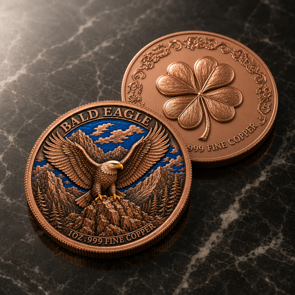 50-Pack Bald Eagle 1 oz .999 Fine Copper Rounds